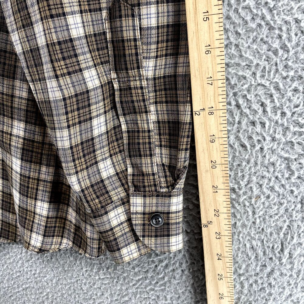 Sir Pendleton Shirt Men's XL Brown Plaid Wool Outdoor Workwear Academia Grunge - Picture 14 of 16